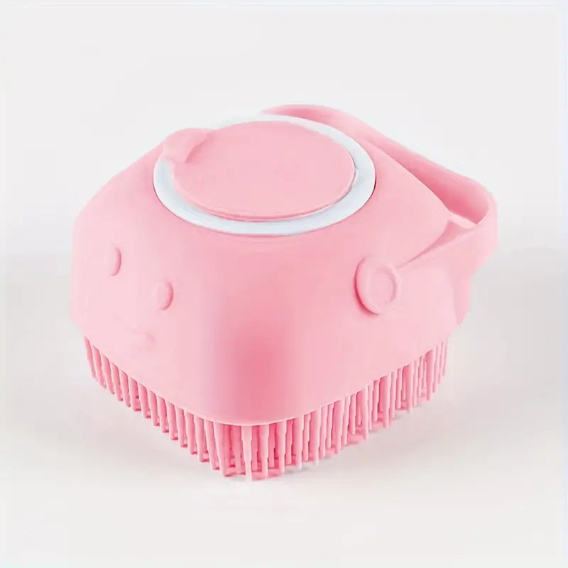Silicone Dog Shampoo Brush | Pink & Blue