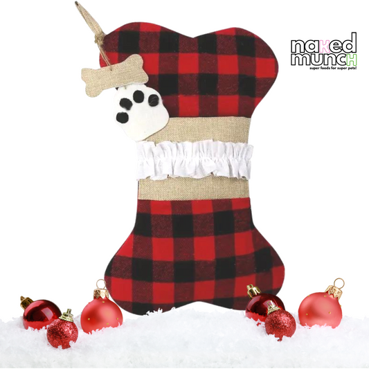 Ruffle Bone Stocking  (40cm x 23cm)