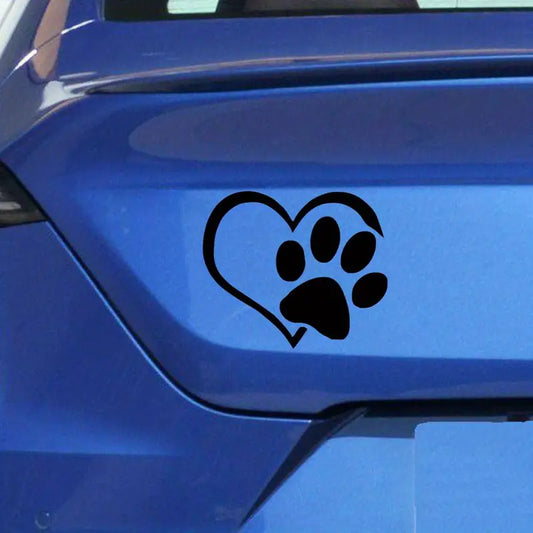 Love Heart & Footprint Car Sticker