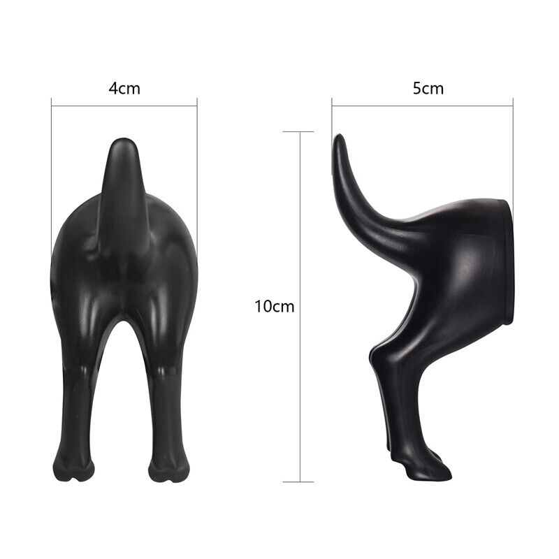 white dog tail wall hooks with measurements