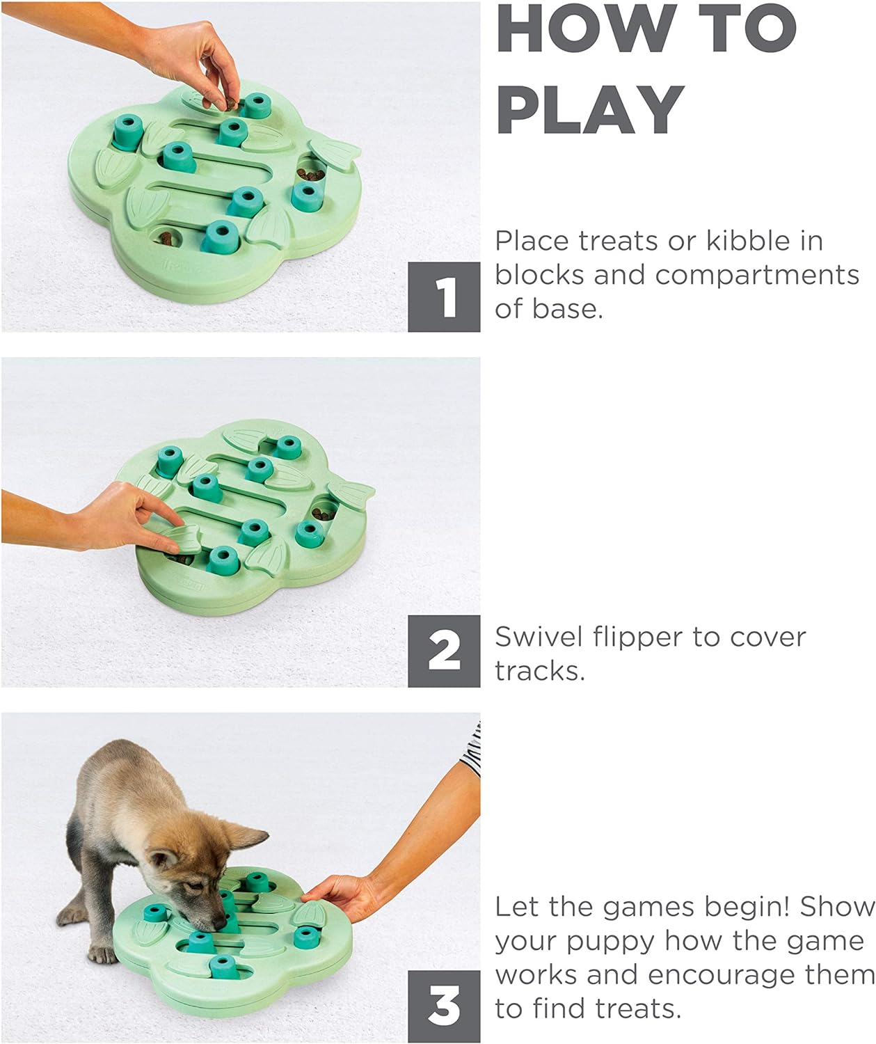 Hide & Slide Interactive Puppy Enrichment Puzzle | level 2