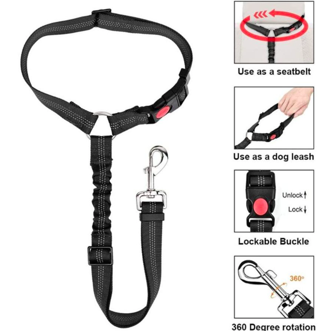 Safety Backseat Belt 2 in 1  - multiple colours