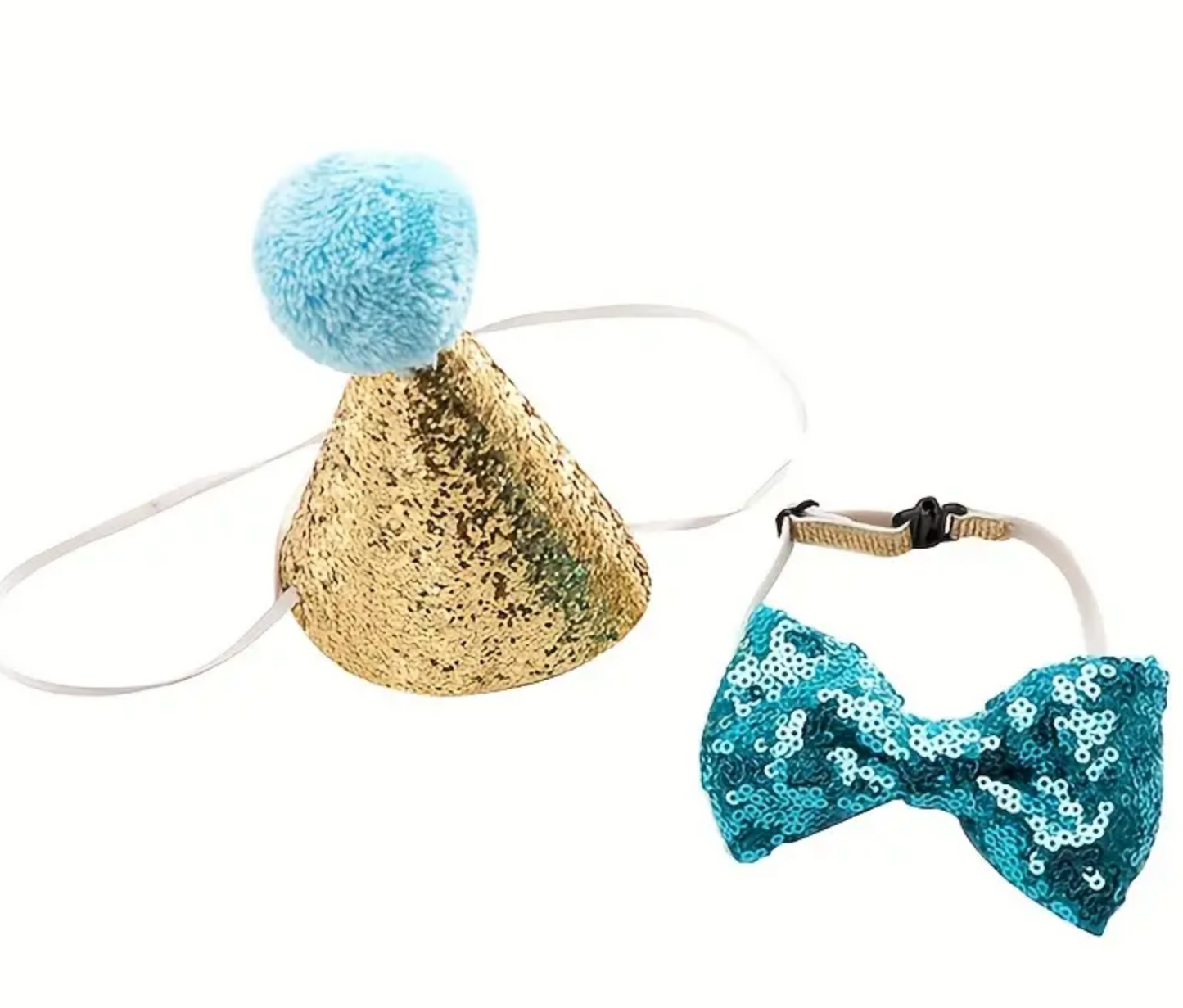 Party Hat & Bow Tie Collar - 2 Colours