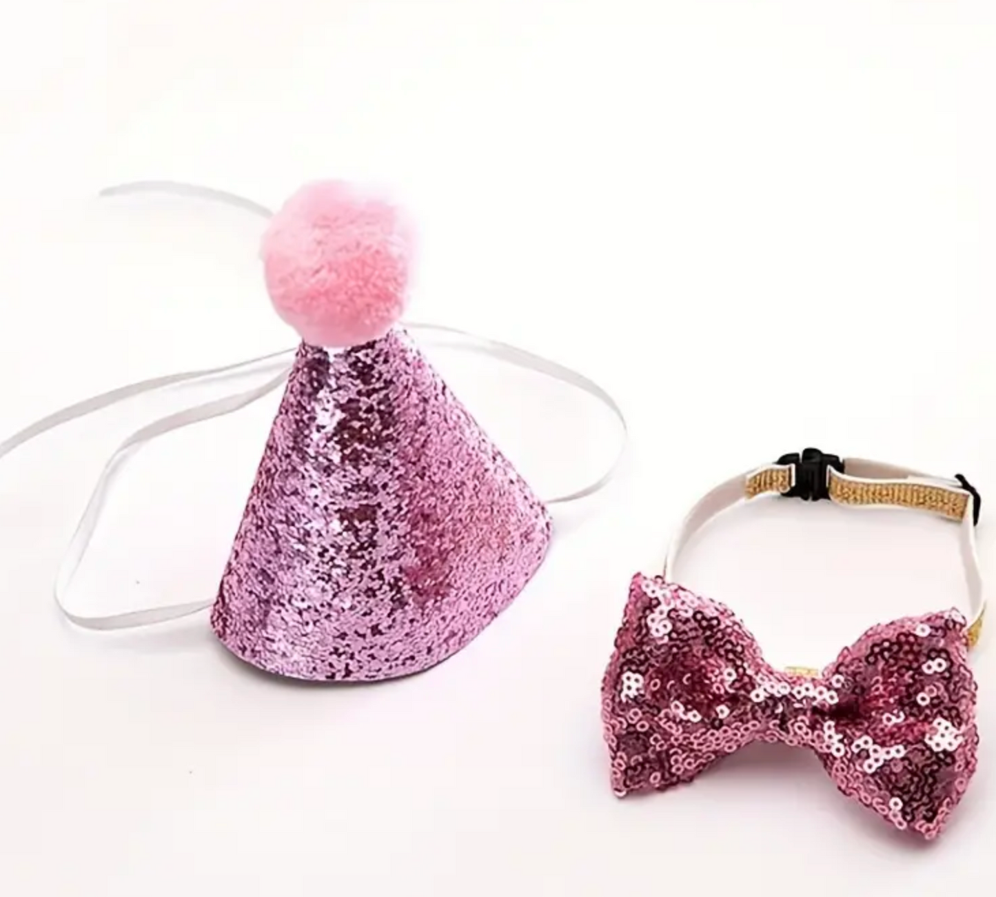 Party Hat & Bow Tie Collar - 2 Colours