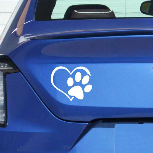 Love Heart & Footprint Car Sticker