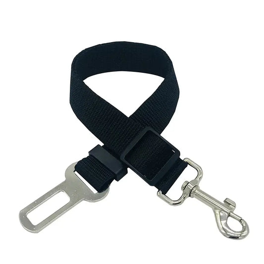 Adjustable dog seatbelt - black 