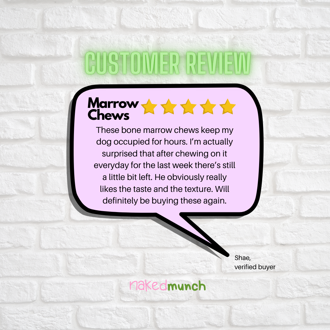 bone marrow chew for dogs - review - naked munch 