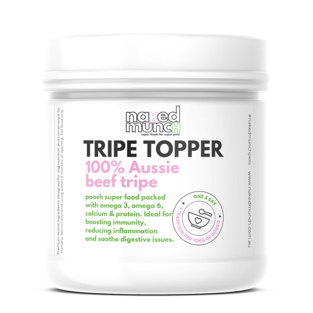 tripe meal topper for dog health - Naked Munch Pets 